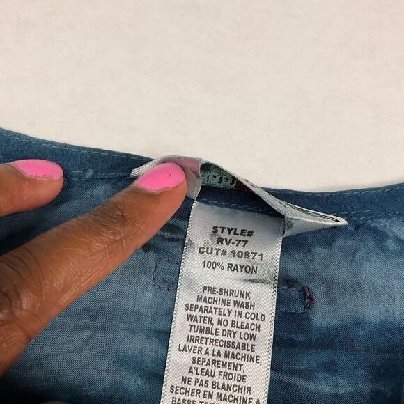 Hard Tail Forever Womens V-Neck Top Printed V-Neck Short Sleeve Loose Fit Small - Picture 6 of 11